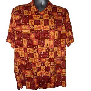 2024 Disney Parks Animal Kingdom Lodge Resort‎ Mickey Safari Button Down Shirt M